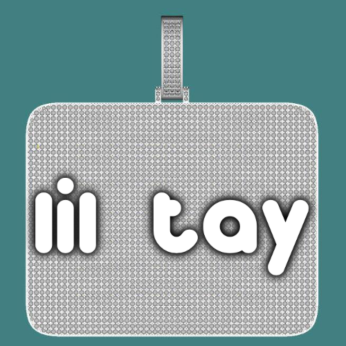 CUSTOM LETTER NECKLACE 3D BIG SQUARE