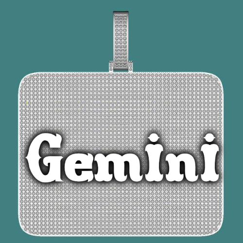 CUSTOM LETTER NECKLACE 3D BIG SQUARE