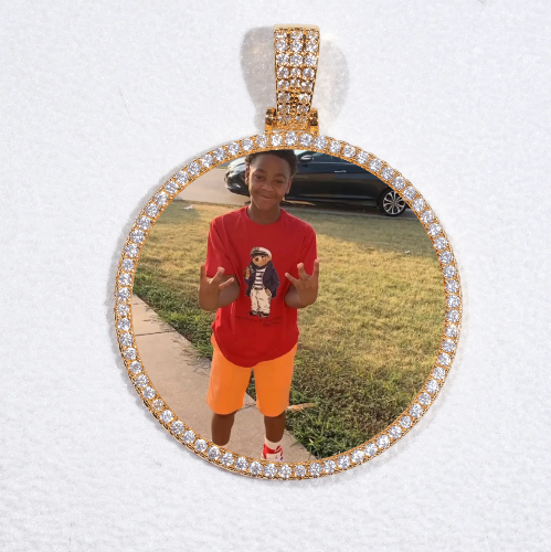 MEDIUM 3D CIRCLE CUSTOM PICTURE PENDANT