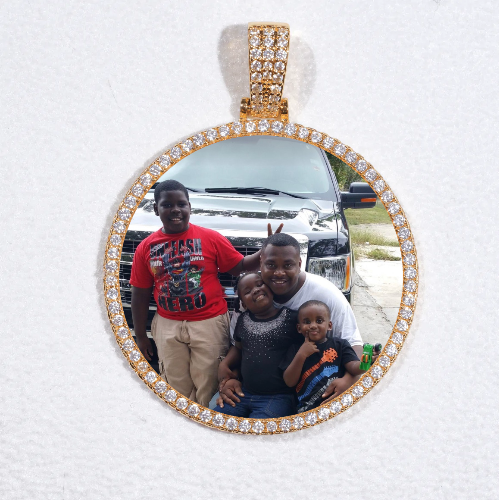 MEDIUM 3D CIRCLE CUSTOM PICTURE PENDANT