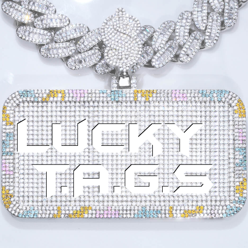 CUSTOM LETTER NECKLACE 3D COLORFUL SQUARE