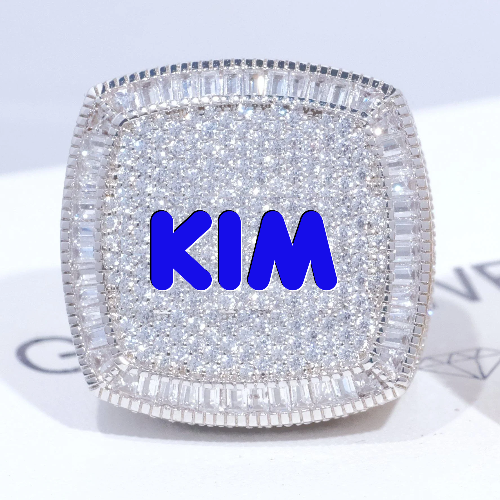 CUSTOM LETTER 3D ICED RING