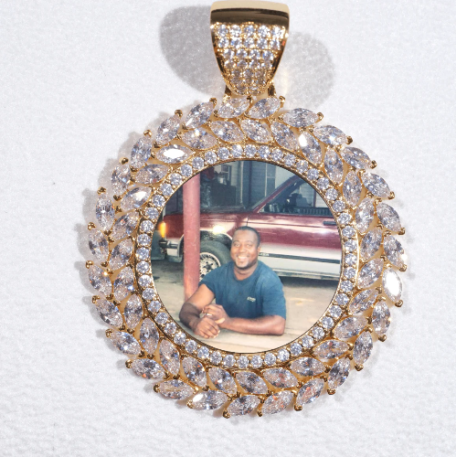 Large 3D Wheat Ear Custom Picture Pendant