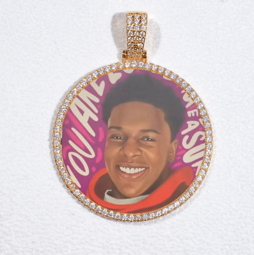 MEDIUM 3D CIRCLE CUSTOM PICTURE PENDANT