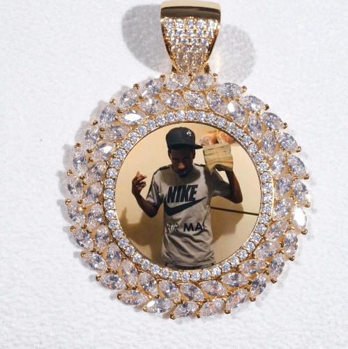 Large 3D Wheat Ear Custom Picture Pendant