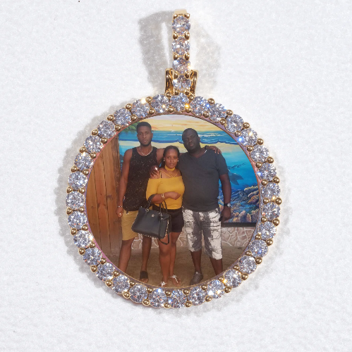 3D CIRCLE CUSTOM PICTURE PENDANT SMALL SIZE