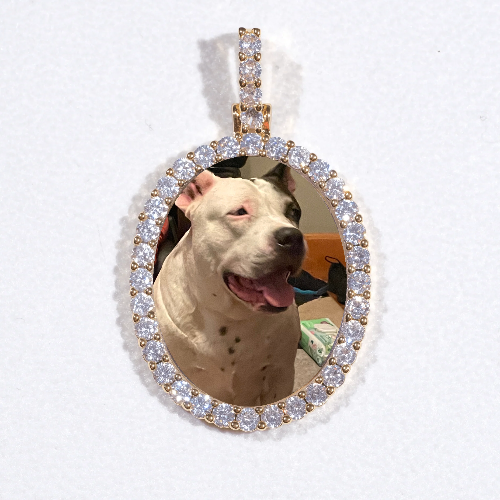 3D Oval Custom Picture Pendant
