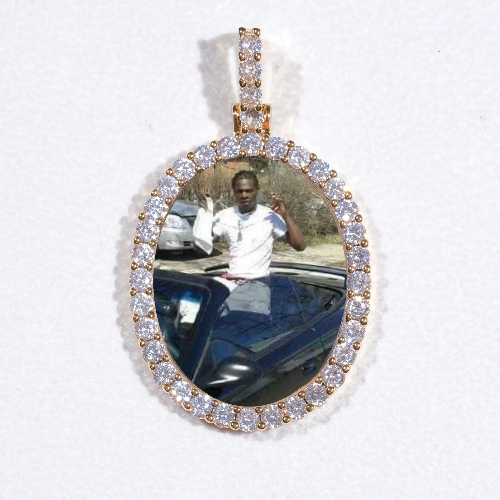 3D Oval Custom Picture Pendant