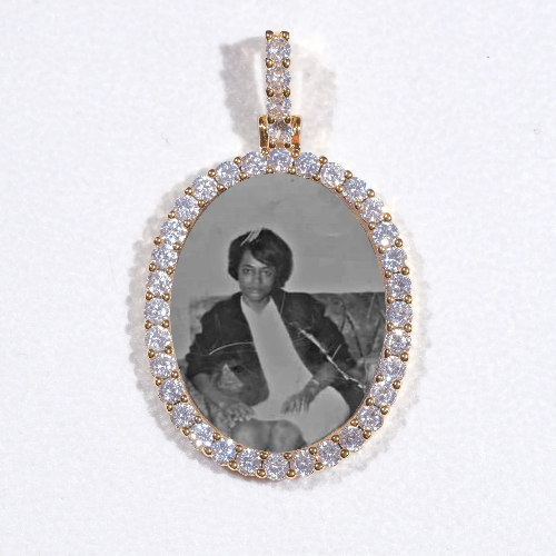 3D Oval Custom Picture Pendant