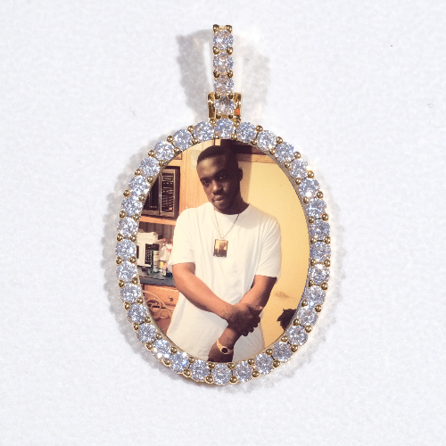 3D Oval Custom Picture Pendant