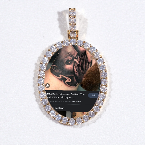 3D Oval Custom Picture Pendant