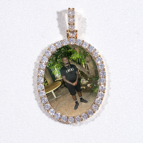 3D Oval Custom Picture Pendant
