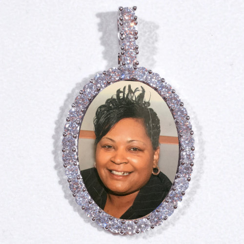 Large 3D Oval Custom Picture Pendant