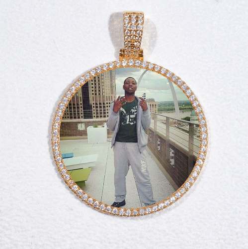 MEDIUM 3D CIRCLE CUSTOM PICTURE PENDANT
