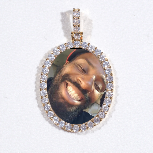 3D Oval Custom Picture Pendant