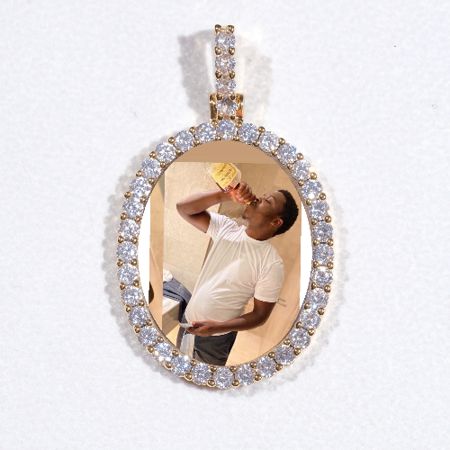 3D Oval Custom Picture Pendant
