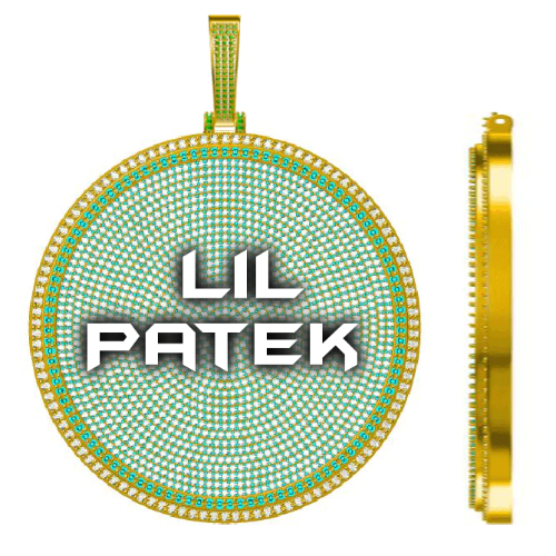 CUSTOM LETTER NECKLACE 3D BIG DISC