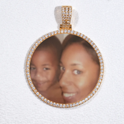 MEDIUM 3D CIRCLE CUSTOM PICTURE PENDANT
