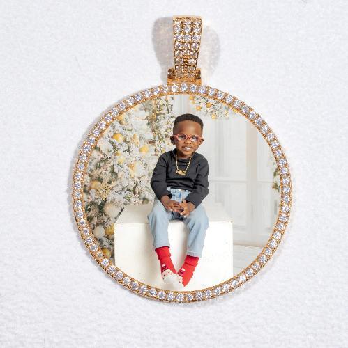 MEDIUM 3D CIRCLE CUSTOM PICTURE PENDANT