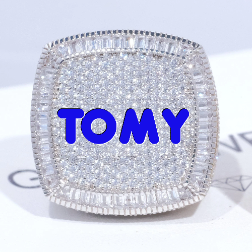 CUSTOM LETTER 3D ICED RING
