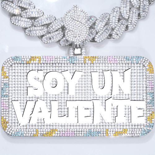 CUSTOM LETTER NECKLACE 3D COLORFUL SQUARE