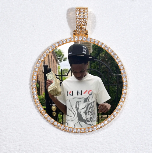 MEDIUM 3D CIRCLE CUSTOM PICTURE PENDANT