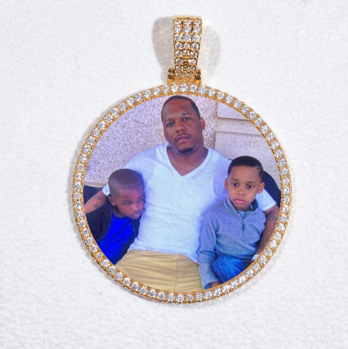 MEDIUM 3D CIRCLE CUSTOM PICTURE PENDANT
