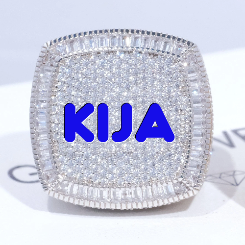 CUSTOM LETTER 3D ICED RING