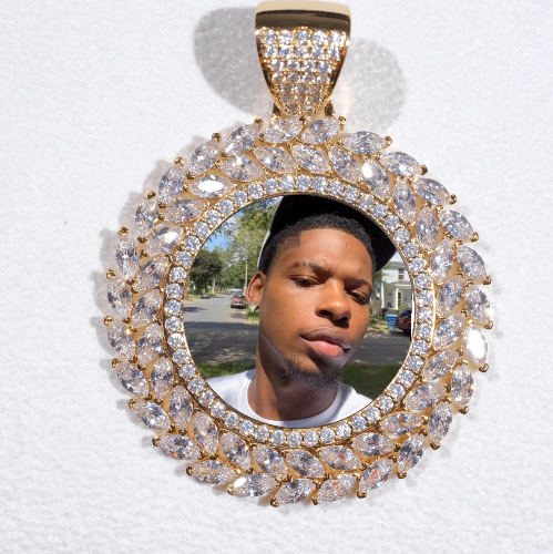 Large 3D Wheat Ear Custom Picture Pendant