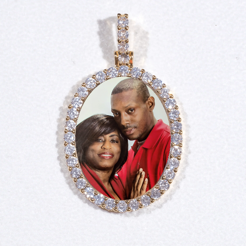 3D Oval Custom Picture Pendant
