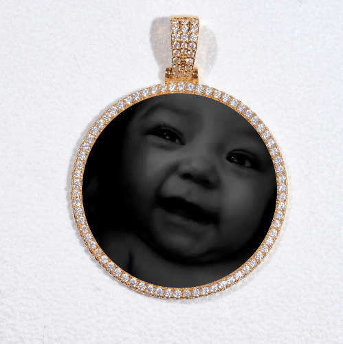 MEDIUM 3D CIRCLE CUSTOM PICTURE PENDANT