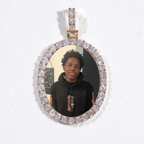 3D Oval Custom Picture Pendant