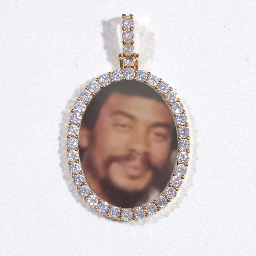 3D Oval Custom Picture Pendant
