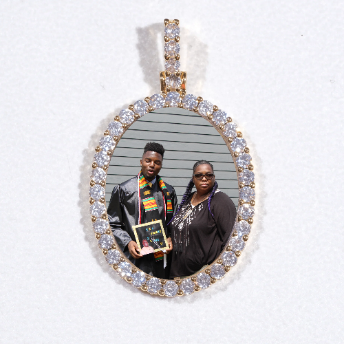 3D Oval Custom Picture Pendant