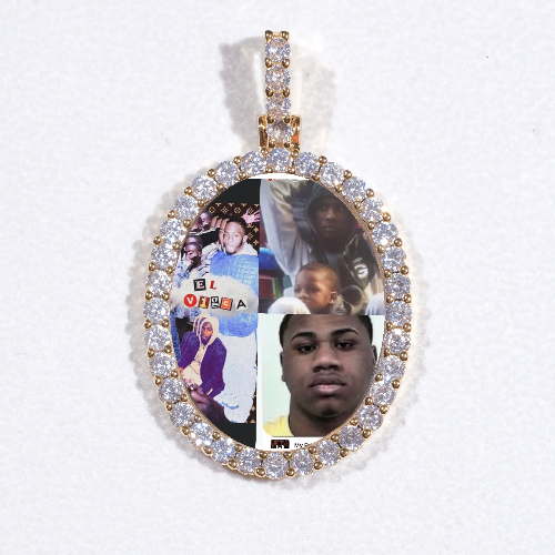 3D Oval Custom Picture Pendant