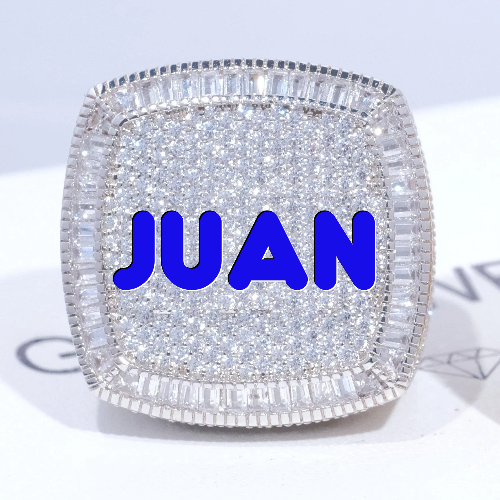 CUSTOM LETTER 3D ICED RING