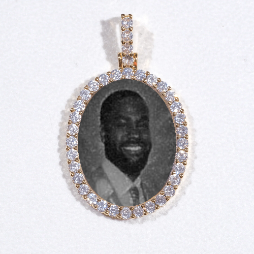 3D Oval Custom Picture Pendant