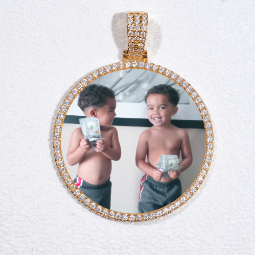 MEDIUM 3D CIRCLE CUSTOM PICTURE PENDANT