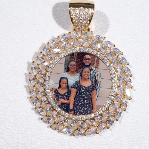 Large 3D Wheat Ear Custom Picture Pendant