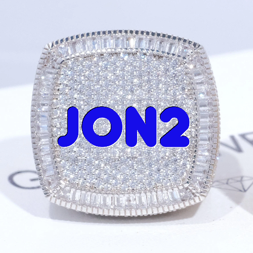 CUSTOM LETTER 3D ICED RING