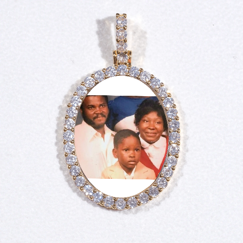 3D Oval Custom Picture Pendant