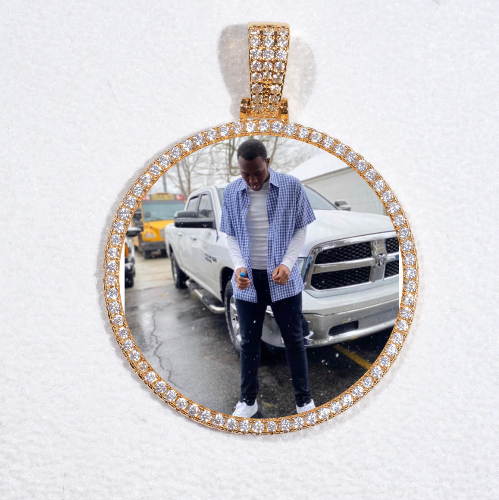 MEDIUM 3D CIRCLE CUSTOM PICTURE PENDANT