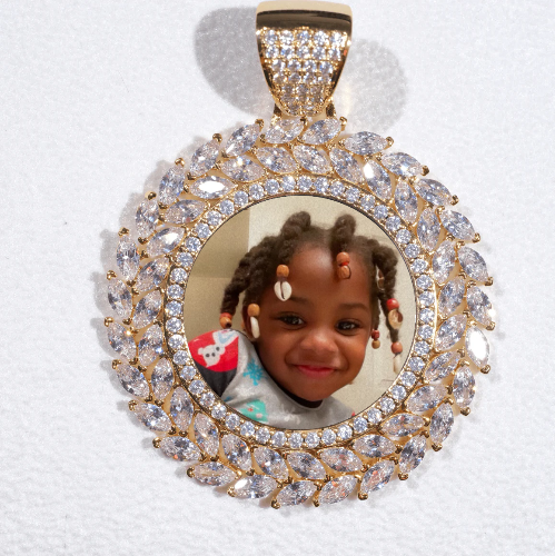 Large 3D Wheat Ear Custom Picture Pendant