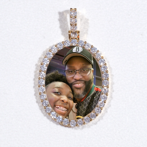 3D Oval Custom Picture Pendant