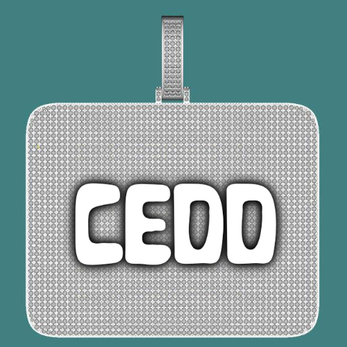 CUSTOM LETTER NECKLACE 3D BIG SQUARE