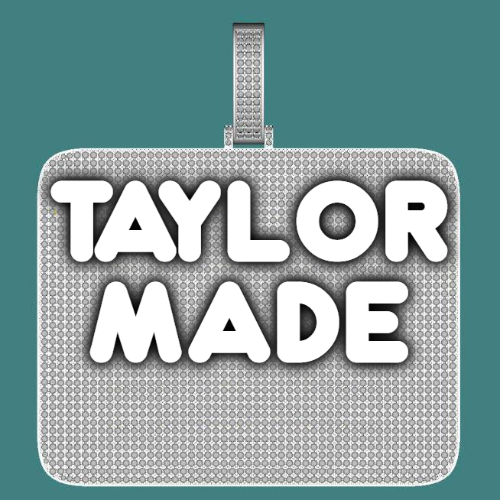 CUSTOM LETTER NECKLACE 3D BIG SQUARE