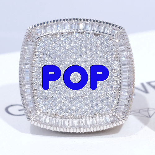 CUSTOM LETTER 3D ICED RING