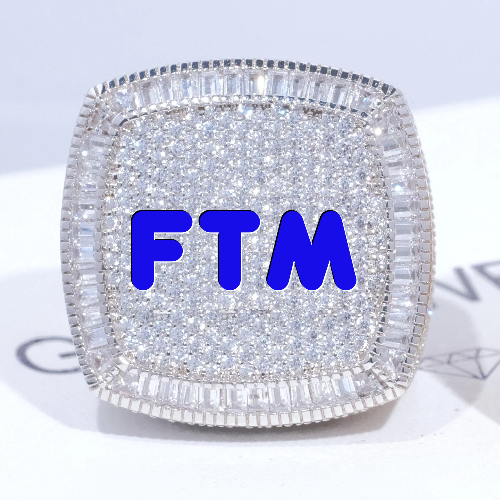 CUSTOM LETTER 3D ICED RING