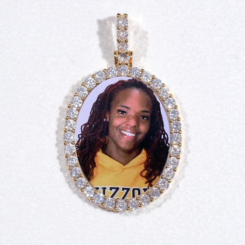 3D Oval Custom Picture Pendant