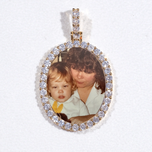 3D Oval Custom Picture Pendant